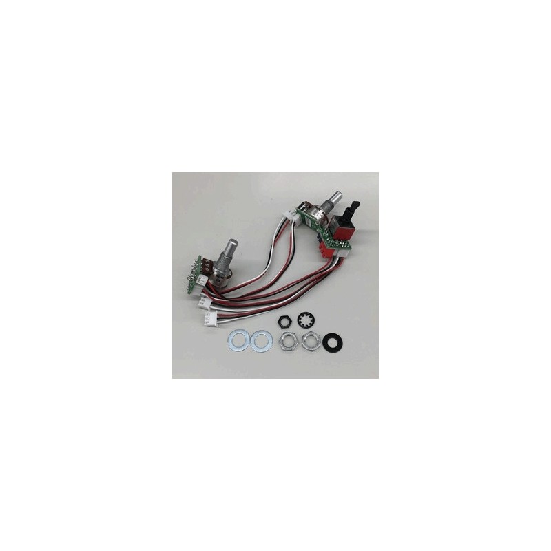 3EMB410B-SB Preamp BEQ3 module Bass (40Hz) / Treble (10kHz), with Bypass SW (BK mini), Solid shaft