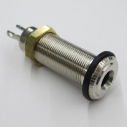 3JKB6S001-CH OUTPUT JACK Barrel type, 6.3 mm, Stereo, chrome