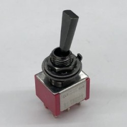 3SW1MA0008 Cosmo black, mini toggle Flat knob, on-on, 2 circuit