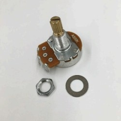 3VR00A0007 POTENTIOMETER A500K, D24, D7.8 / L10 + L10, brass, knurl shaft