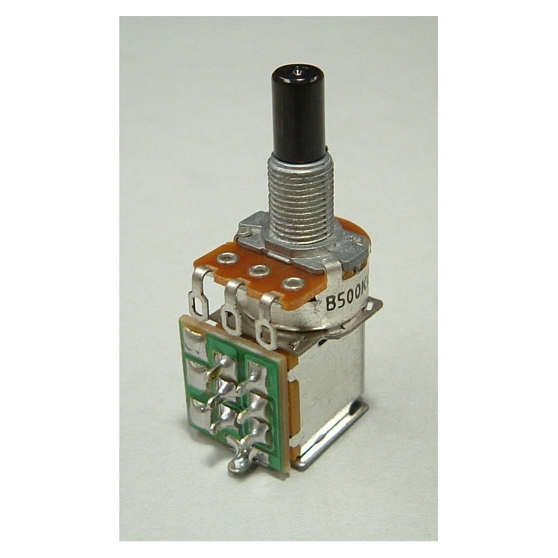 3VR1C50BTD POTENTIOMETER Note :B500K, D16, D7.8 / L10 + L10, plastic shaft, 2 circuit push-pull switch with PCB