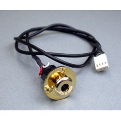 5AJK08F Presa jack Box, 6.3 mm, Stereo, End pin type, 4 pin per AEQ-SSR, oro
