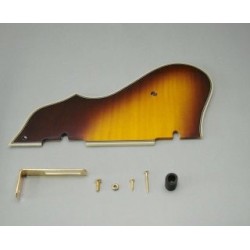 4PG12A0007 Pickguard: Vintage burst, for AS103VB, Flamed maple veneer on bakelite, with gold bracket