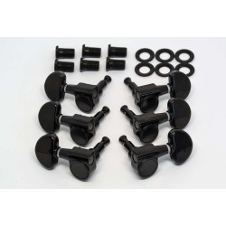 2MH1CG633B Meccaniche Die-Cast, paletta mezzaluna, set L3R3 , nero