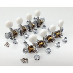 5AMH85N Meccaniche Mandolino , cromo, paletta bianca, per M615