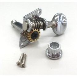 5AMH70N Meccaniche per Ukulele, open gear, cromo, set L2R2