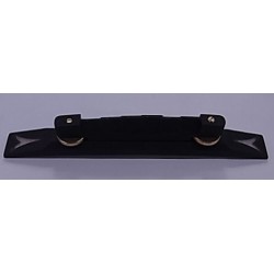 2TU12A0018 Bridge: Ebony, gold, GB10SE, for full hollow body, ebony saddle & base, gold spinner