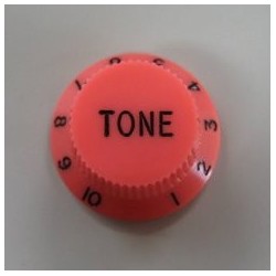 4KB1PA0002 Manopola - Control knob: Hat type, pink, black letters, Tono